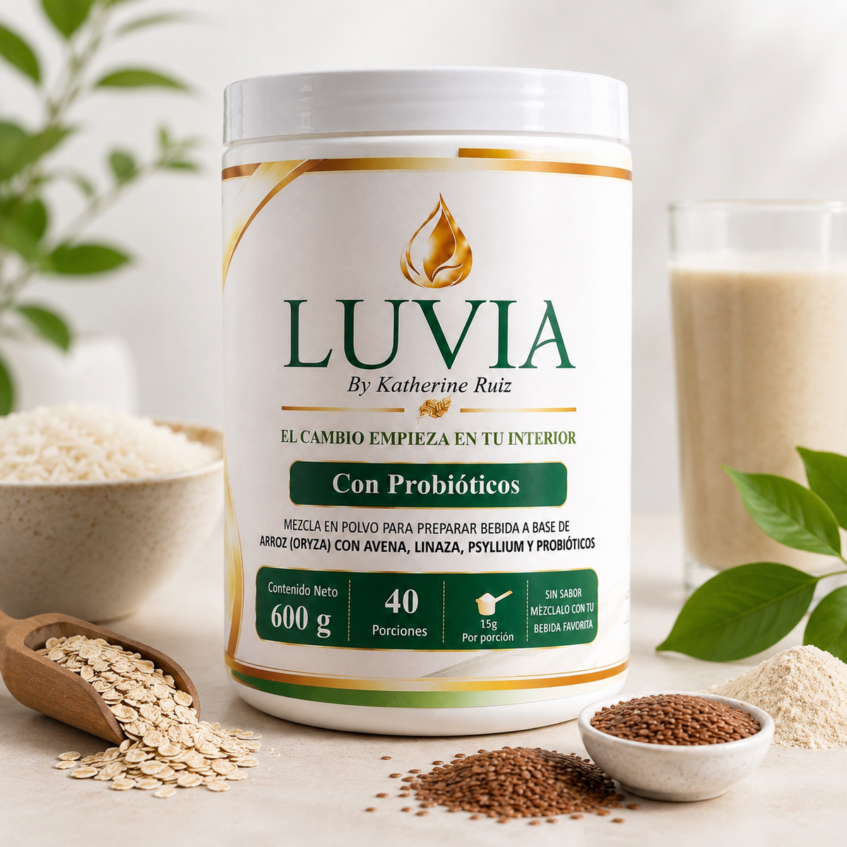 LUVIA 600g – Fibra Funcional con Probióticos