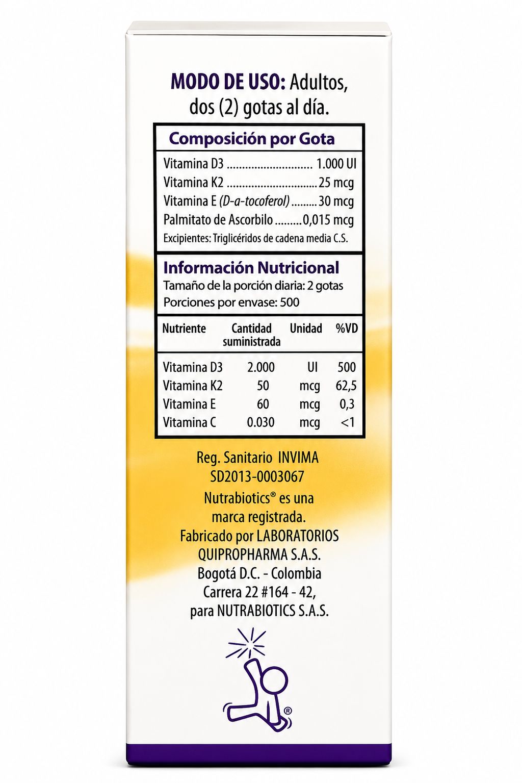 DK-Mulsión Gotas – Vitaminas D3, K2 y E – 30 mL