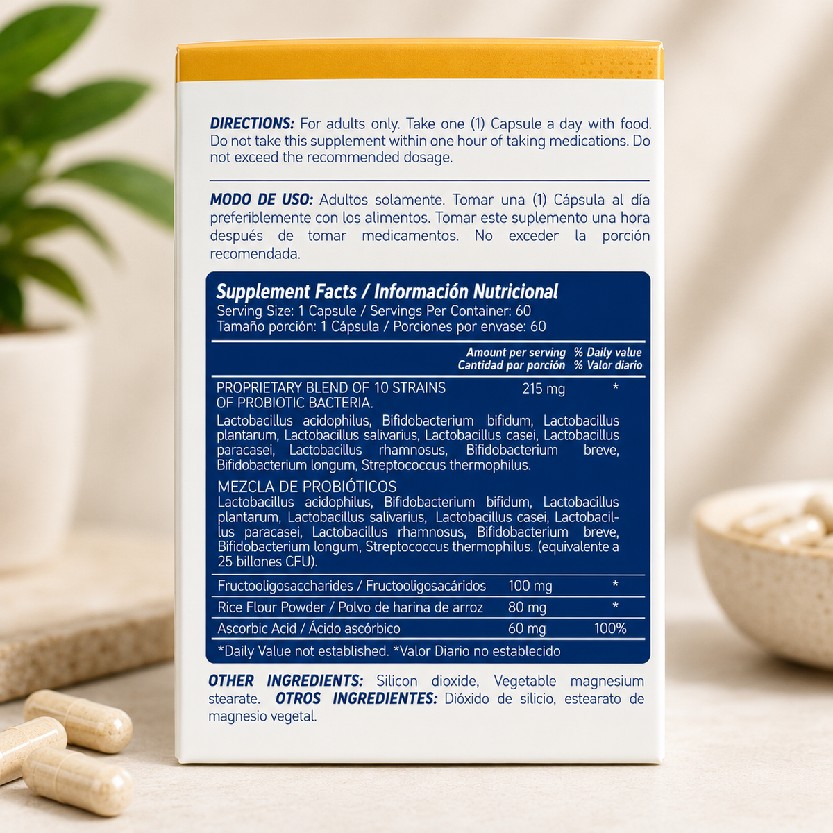 Florawell™ – Probióticos + Prebióticos – 60 Cápsulas Vegetales