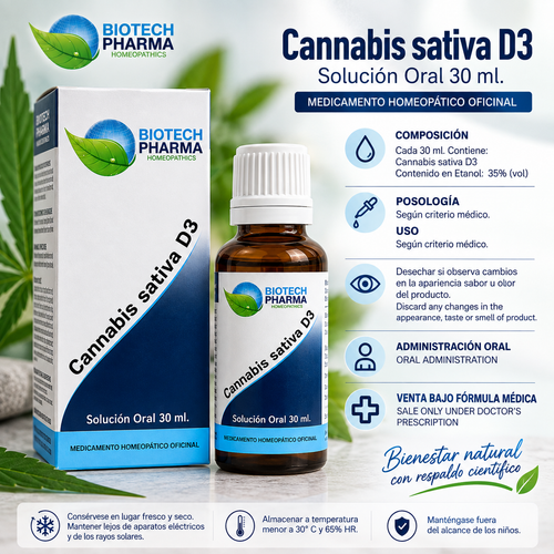 Cannabis sativa D3 – Solución Oral 30 ml